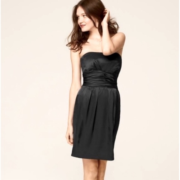 David's Bridal Dresses Davids Bridal Black Satin Strapless Mini